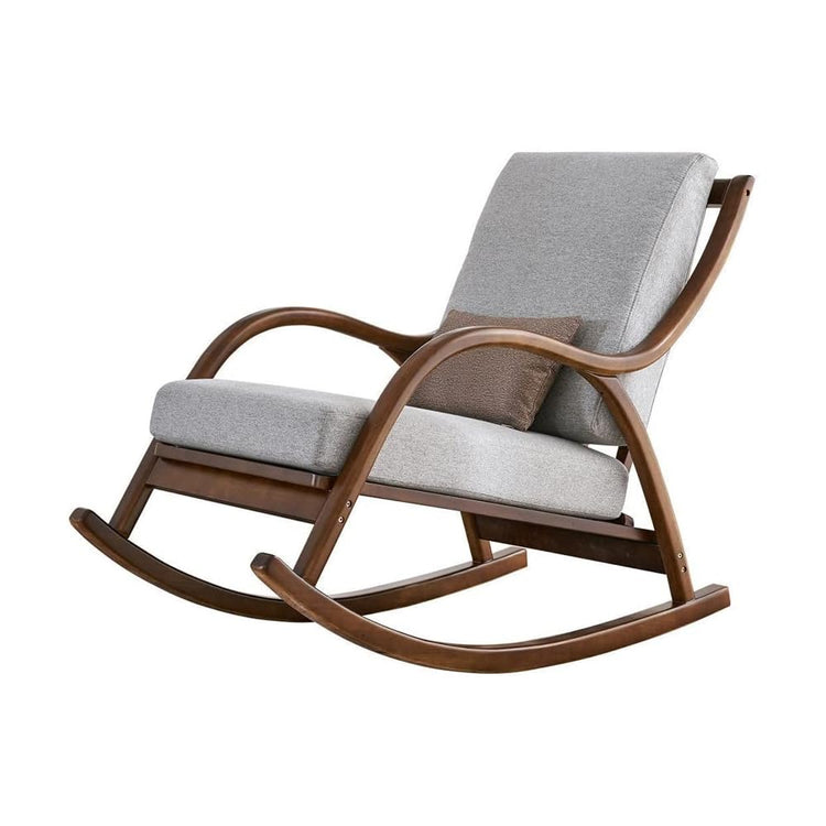 LSLYTQ Chaise Lounge, Solid Wood Rocking Chair, Comfortable Armchair, Home Living Room Lazy Rocking, Bedroom Chair, Home Getaway Chair