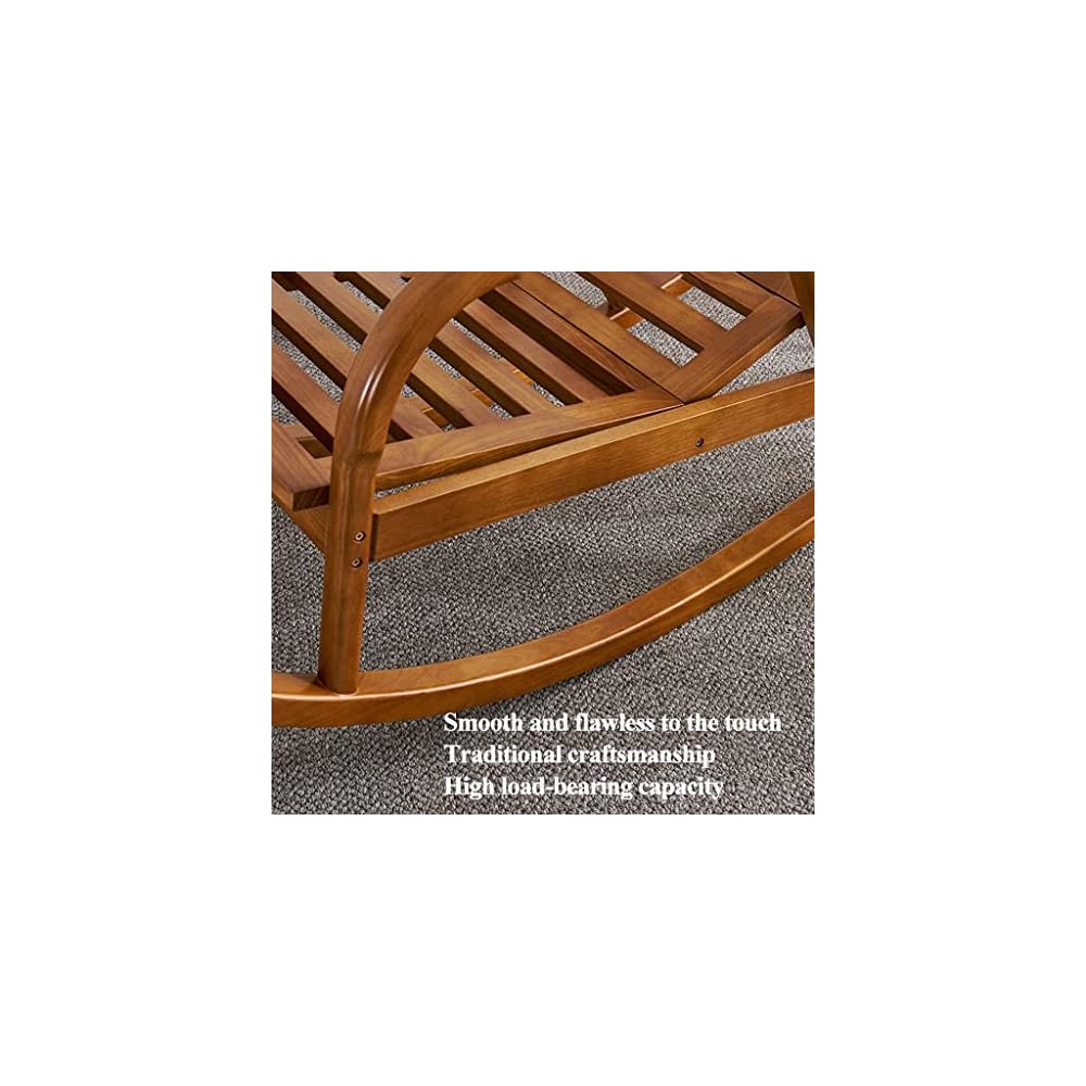 LSLYTQ Chaise Lounge, Solid Wood Rocking Chair, Comfortable Armchair, Home Living Room Lazy Rocking, Bedroom Chair, Home Getaway Chair